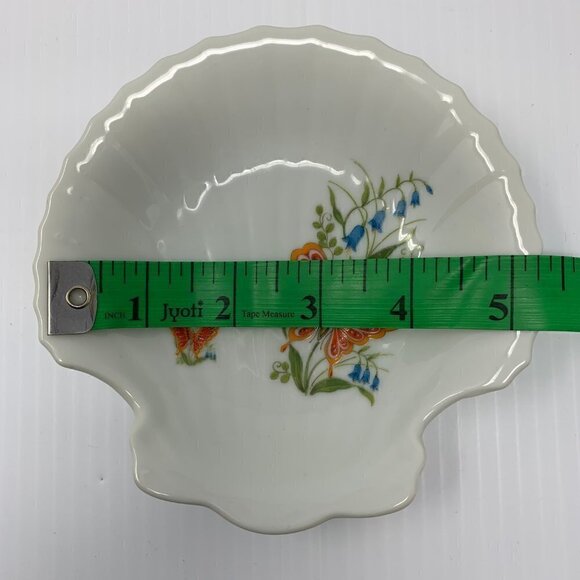 Seashell Shaped Jewelry Dish Butterflies Boho Trinket Coastal Grandma - Picture 6 of 8